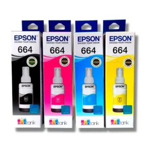 kit tinta epson 664 original 4 colores negro cian magenta amarillo