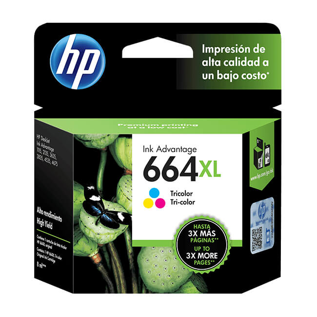 tinta hp 664xl tricolor original f6v30al tinta hp 664xl tricolor original f6v30al