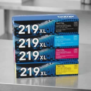 INICIO kit tóner brother tn 219xl 4 colores original – negro, cian, magenta y amarillo