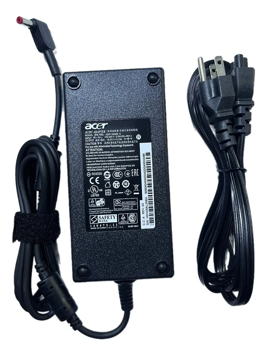 Cargador Acer Predator Helios 300 180W Cargador Acer Predator Helios 300 de 180W 19.5V 9.23A con punta 5.5x1.7 mm